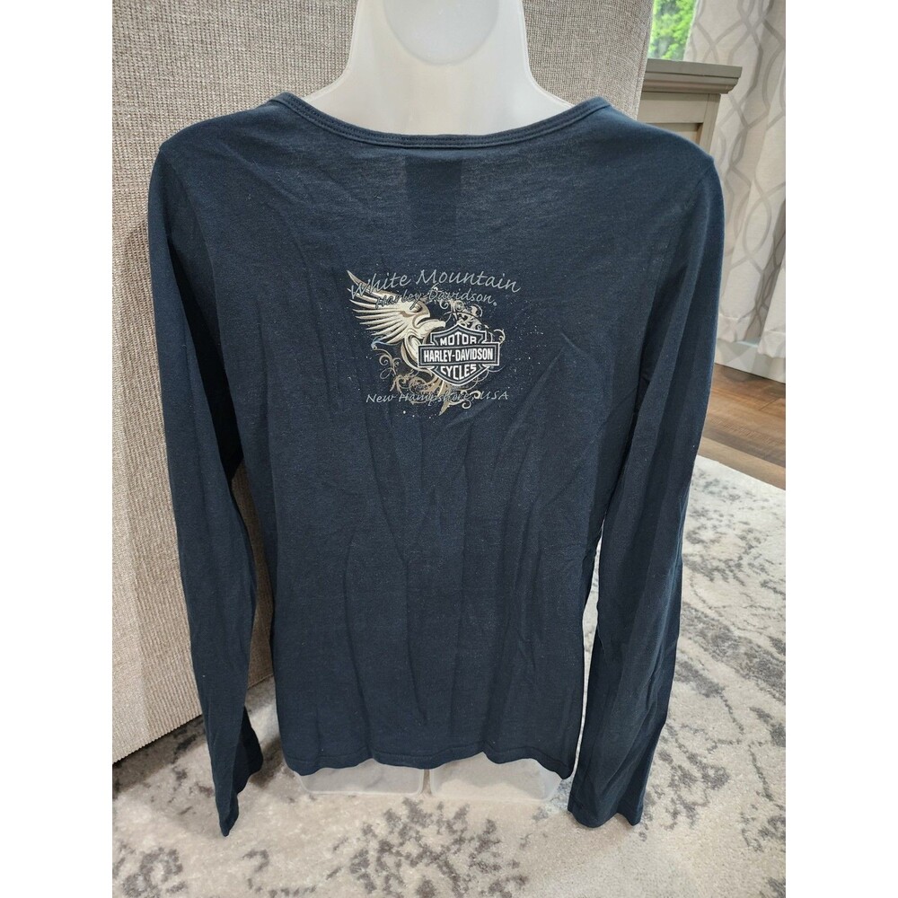 Harley Davidson Long Sleeve Black Shirt Wichita Falls,Texas Red River Size XL - Picture 3 of 8